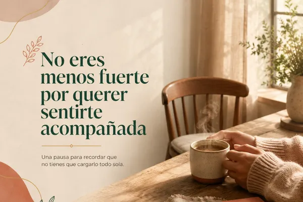 No eres menos fuerte por querer sentirte acompañada