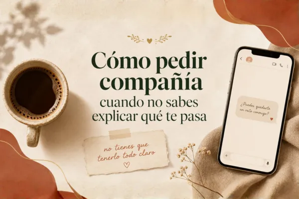 Cómo pedir compañía cuando no sabes explicar qué te pasa