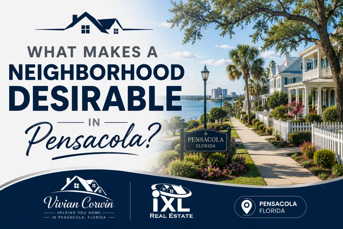 Desirable residential neighborhood with homes and amenities in Pensacola Florida