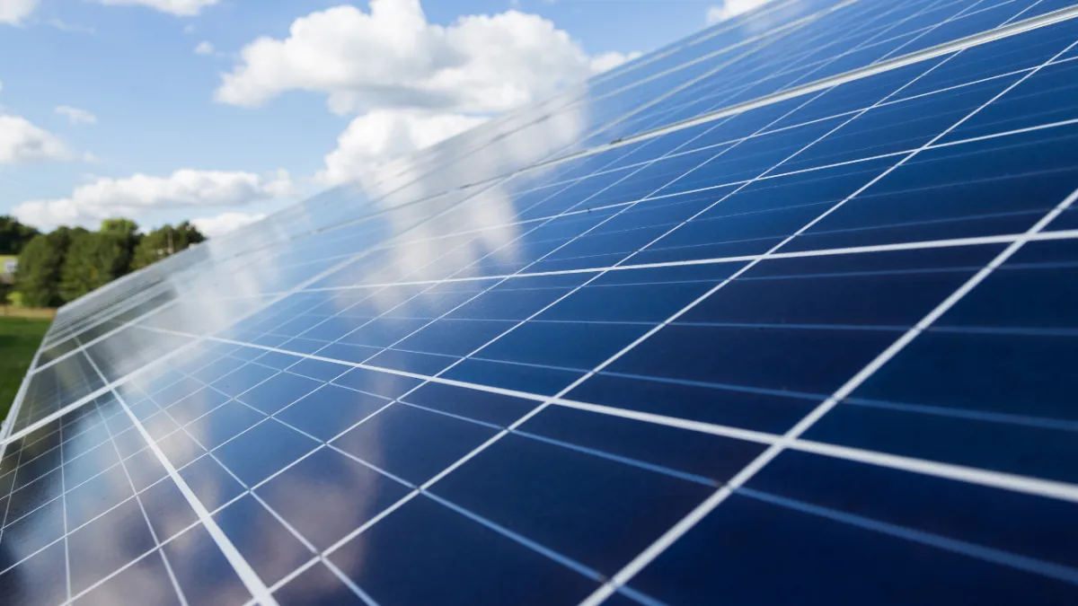 Home with solar panels in Pensacola, Florida