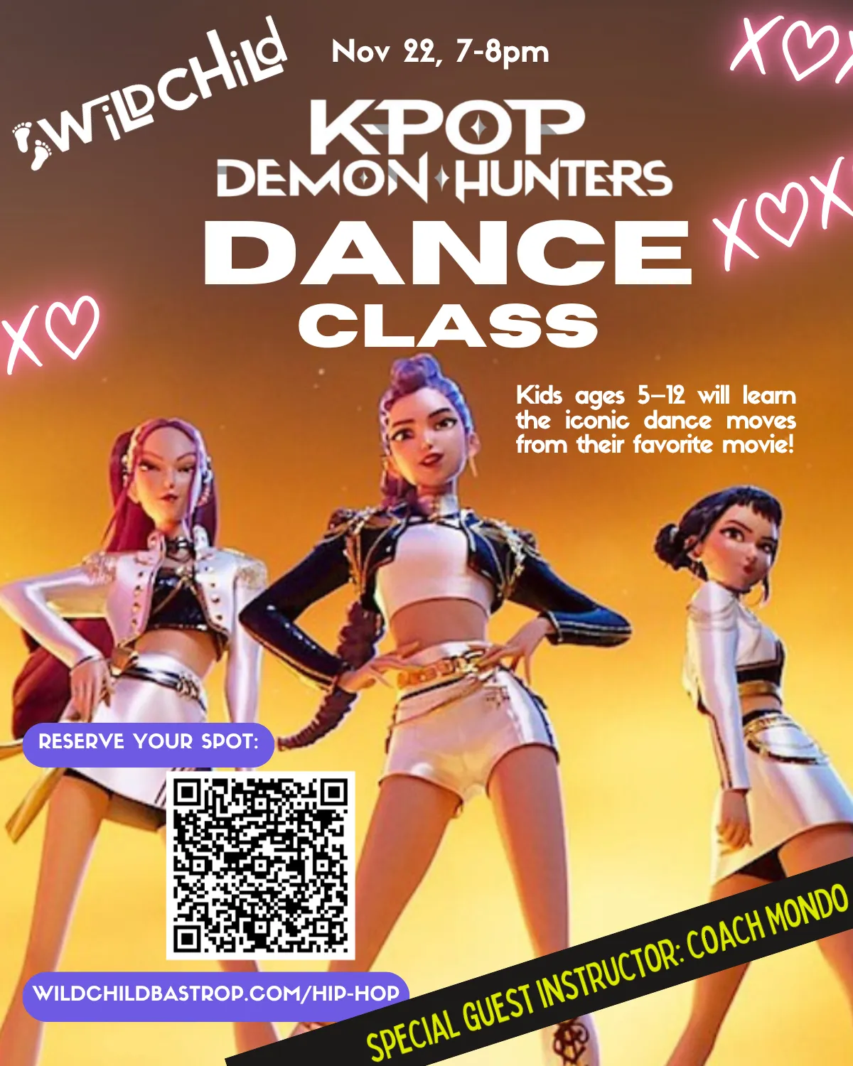 Group of happy children participating in a fitness class at Camp Wild Strive in Bastrop, TX.