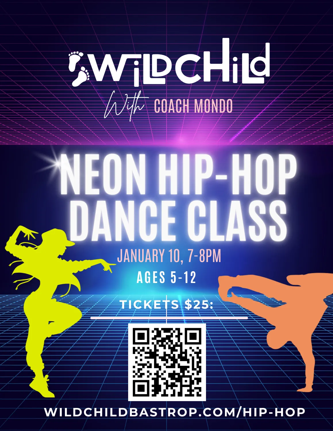 Group of happy children participating in a fitness class at Camp Wild Strive in Bastrop, TX.