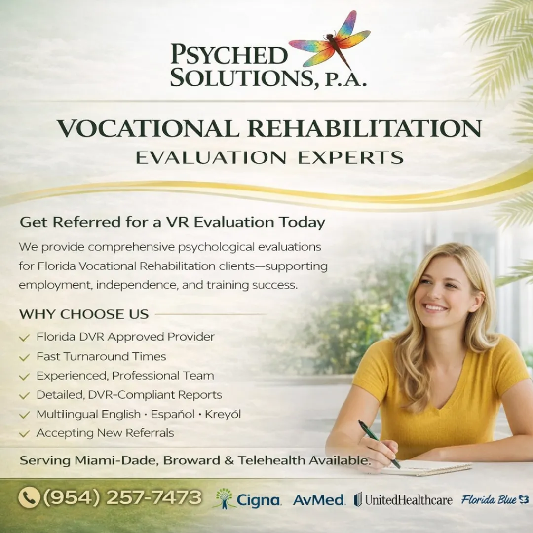 Psychological Testing in North Miami | VR Evaluations Florida