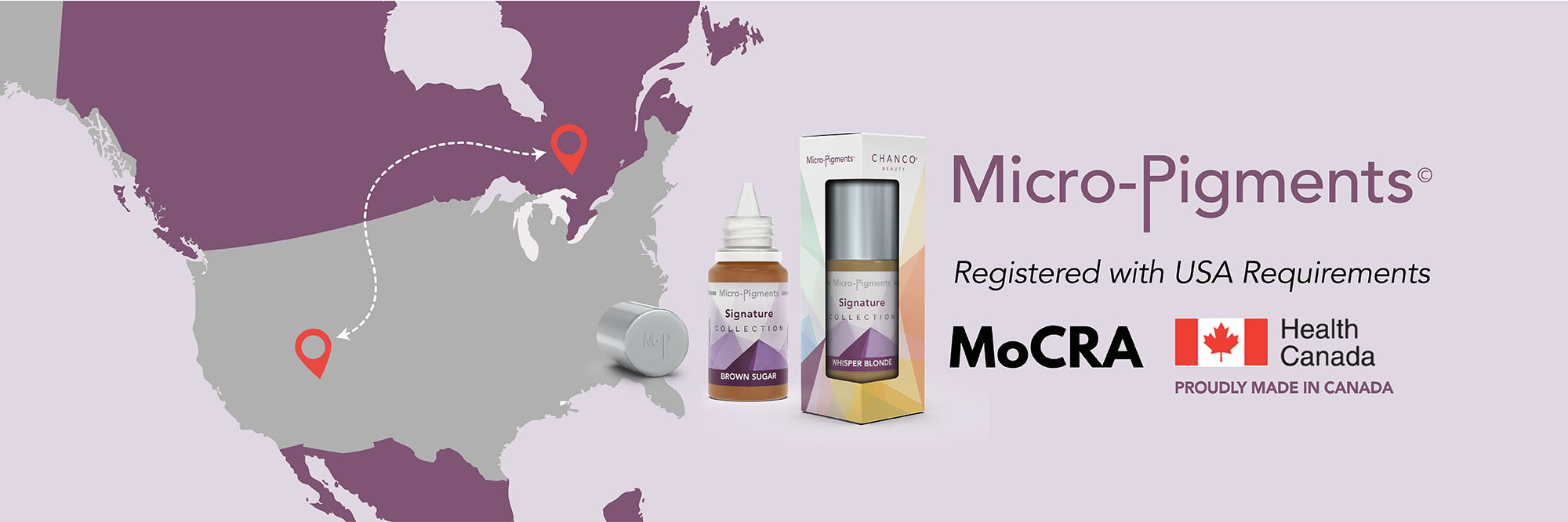 Mocra Compliant Pigments proudly made in Canada