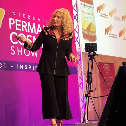 Pat Shibley presenting at International PMU Conerence