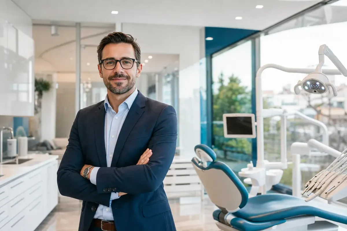 Dentist standing in a modern practice representing the changing landscape of dental practice ownership