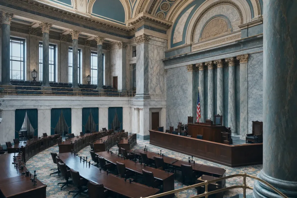 A state capitol building representing medical liability and tort reform legislation