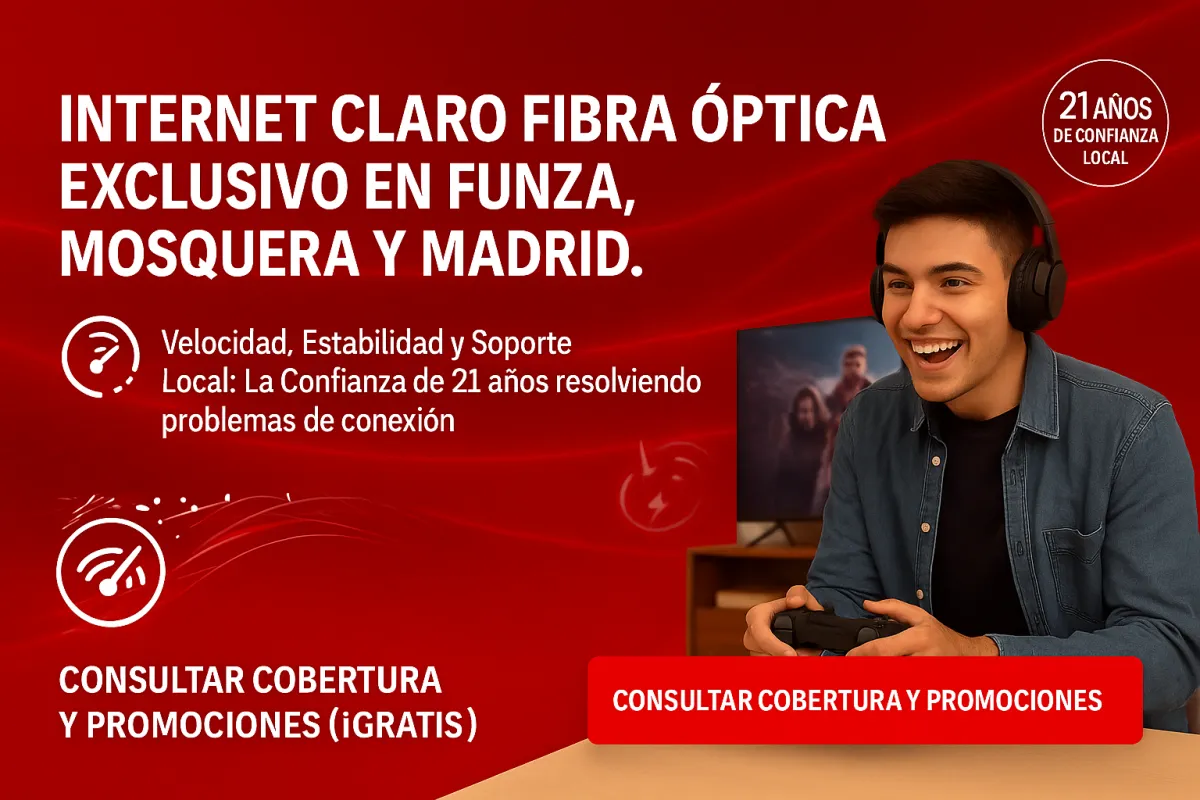 Internet Claro Fibra Optica 900 Megas Funza Mosquera Madrid
