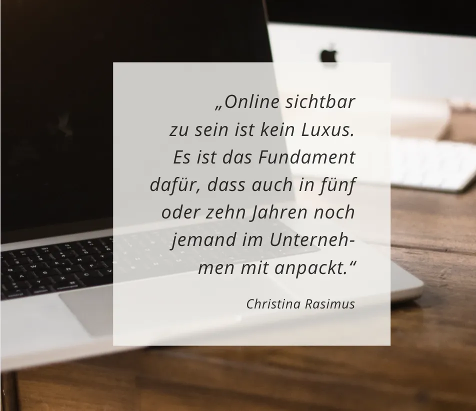 Zitat Online-Sichtbarkeit wichtig für Unternehmen