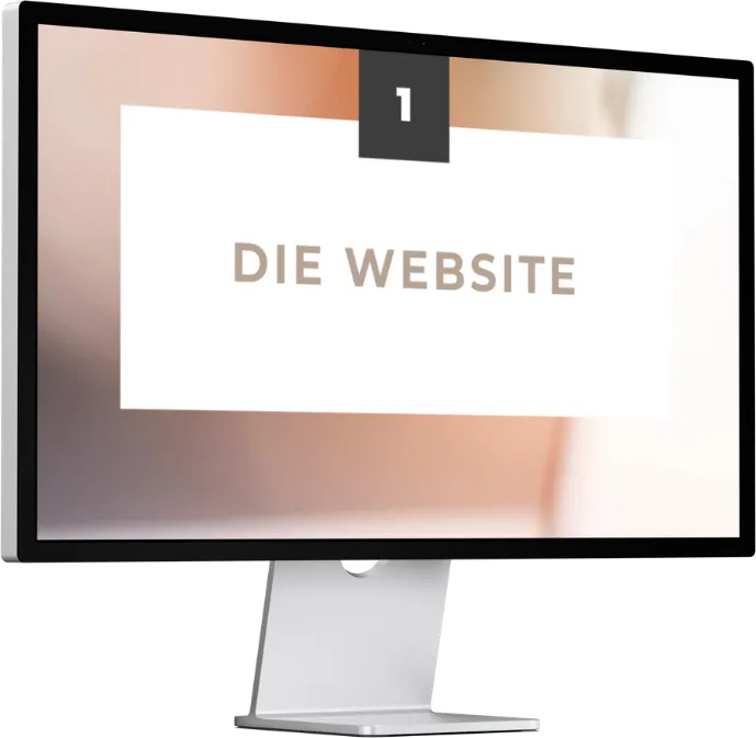 Bildschirmansicht mit Titel ”Die Website“