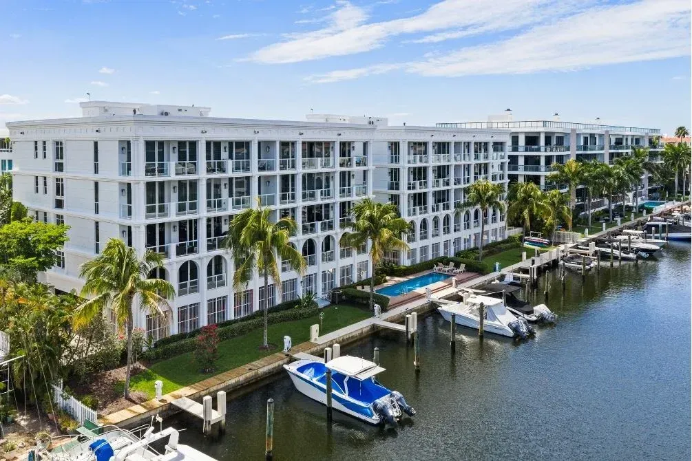 Aerial view of a Fort Lauderdale high-rise condo development