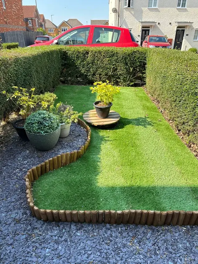 artificial grass and plants