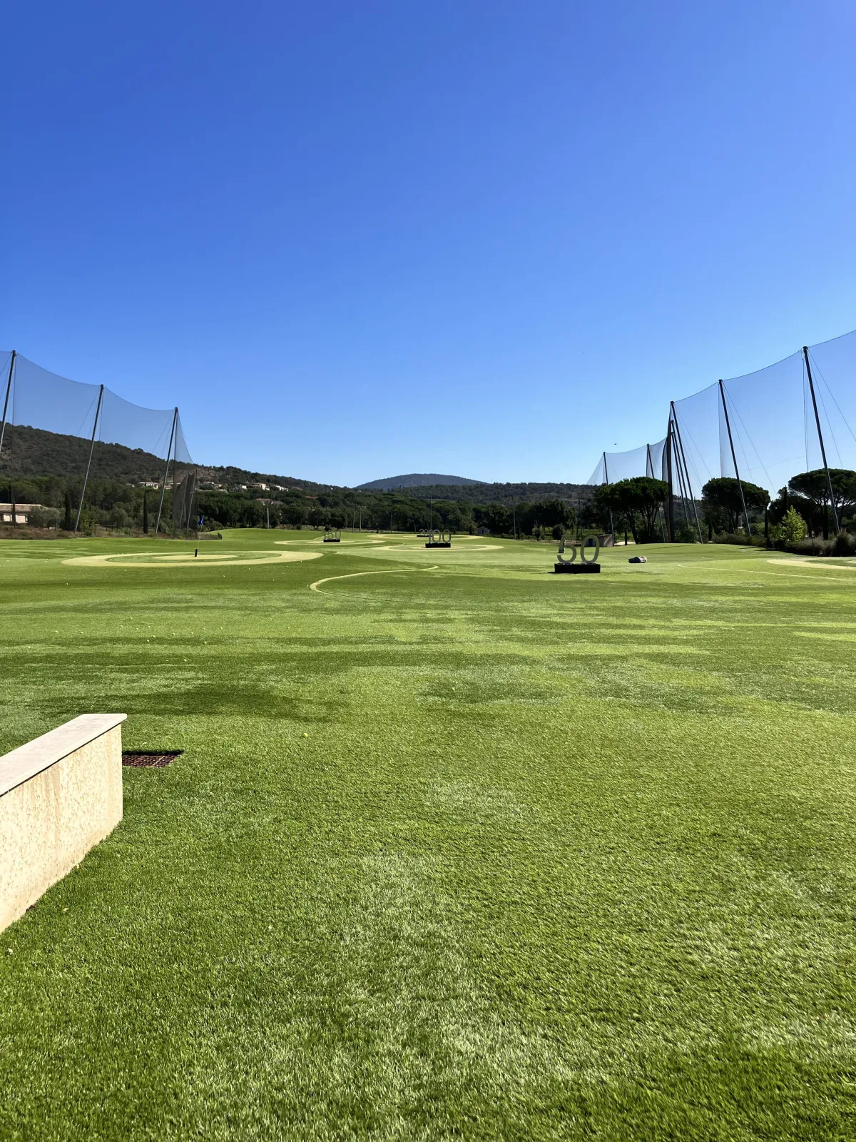 golf range with artificial grass