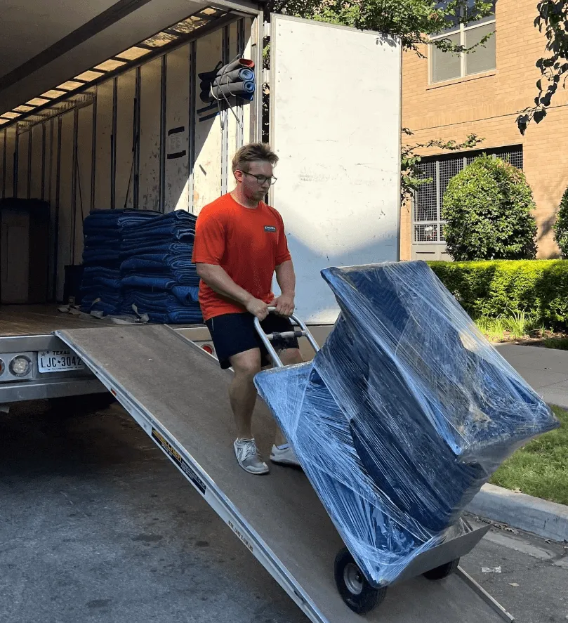 moving fireplace into truck