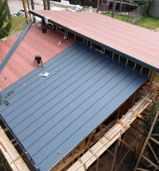 installation of metal roof