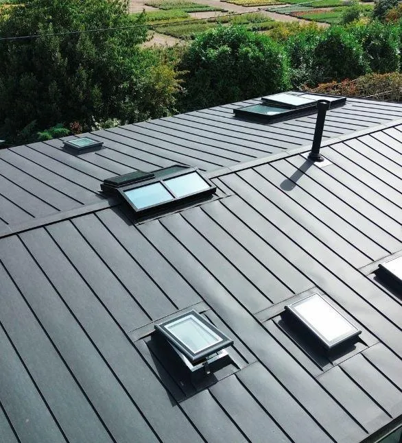 newly installed metal roof