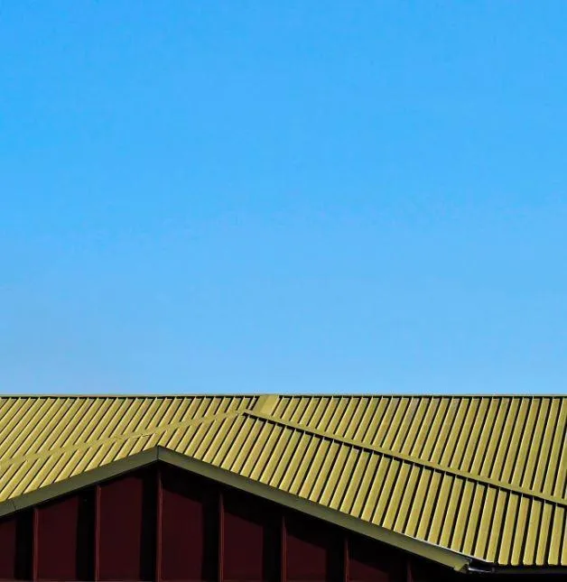 newly installed metal roof