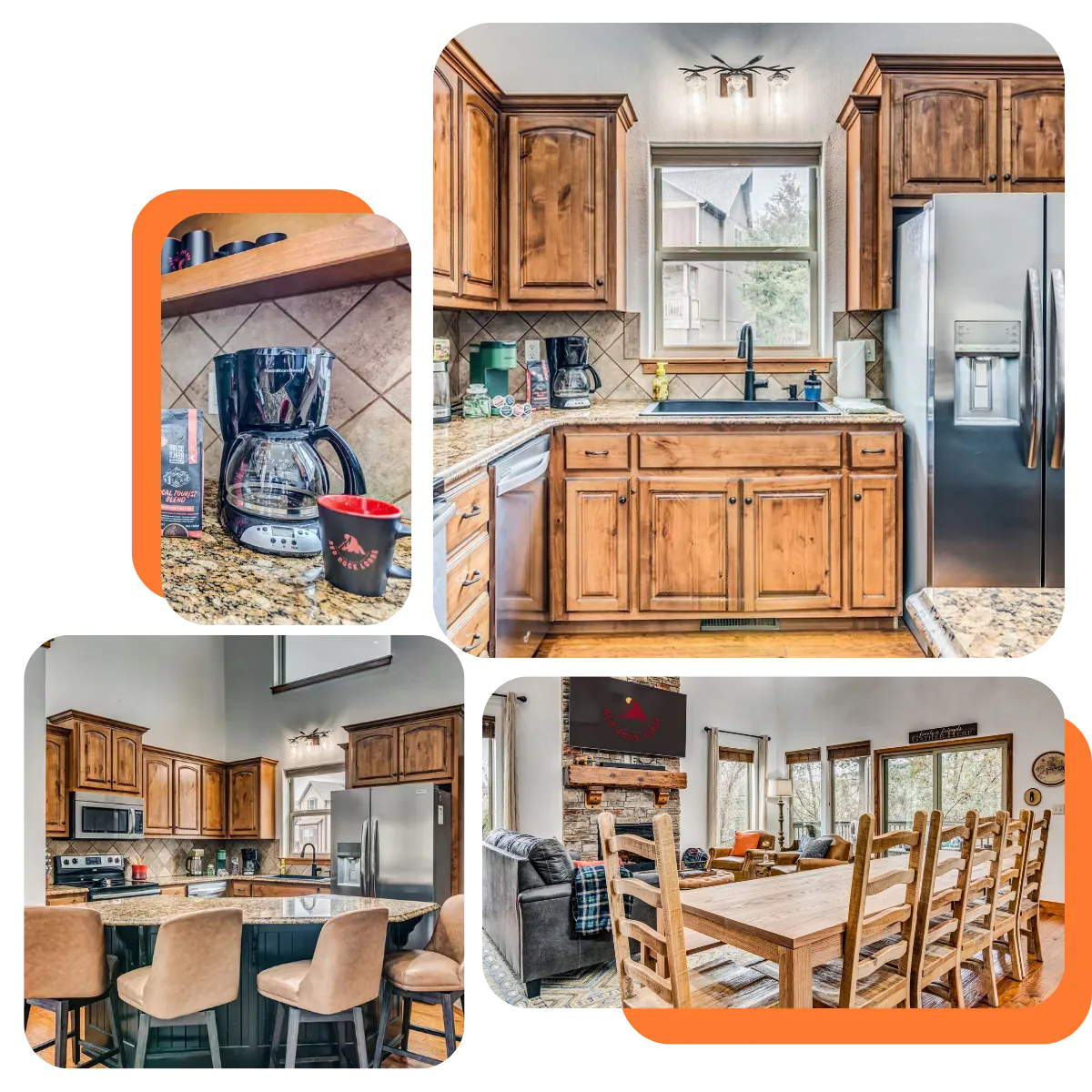 compact yet efficient kitchen at Red Rock Lodge Branson