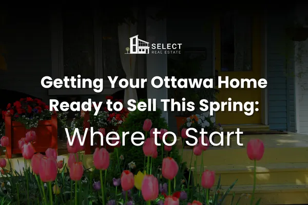Ottawa home with fresh spring curb appeal and blooming front garden