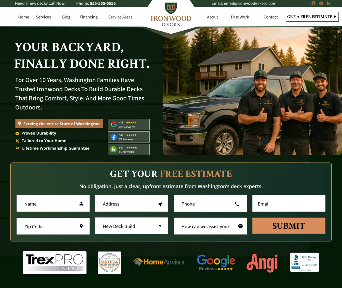 Luxury deck construction