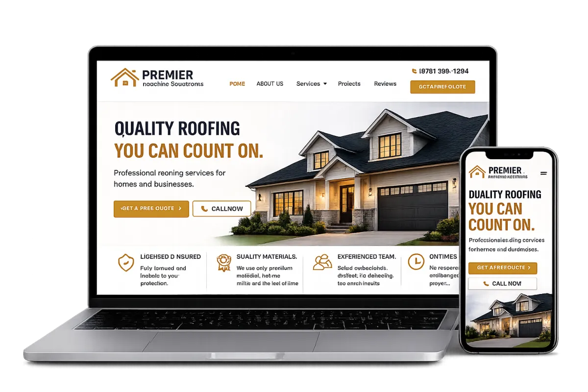 Modern professional website mockup