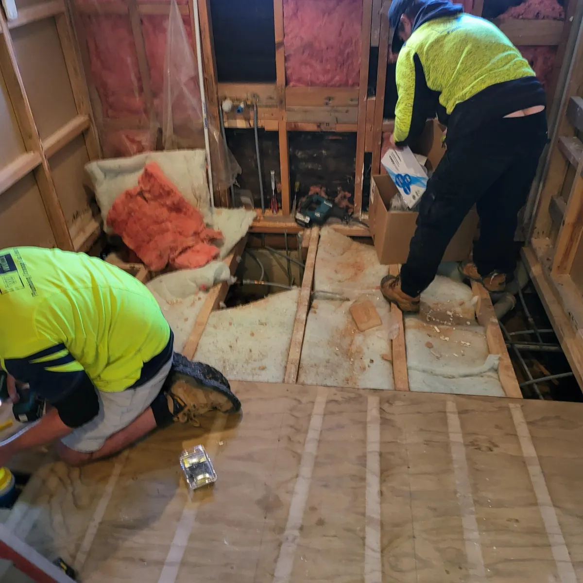 two persons working