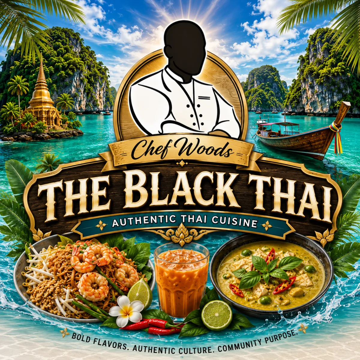 Chef Woods The Black Thai logo