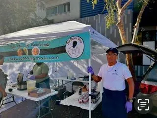 Chef Woods serving the homeless community