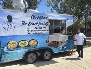 The Black Thai food truck at a local church community event