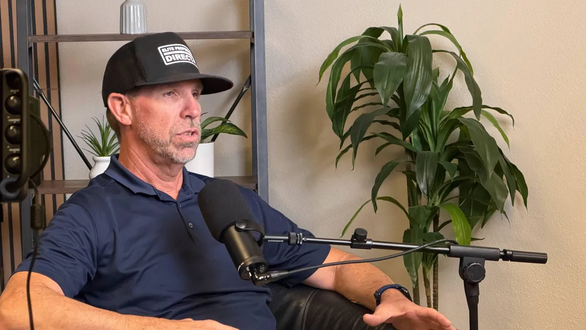 Man in chair for interview