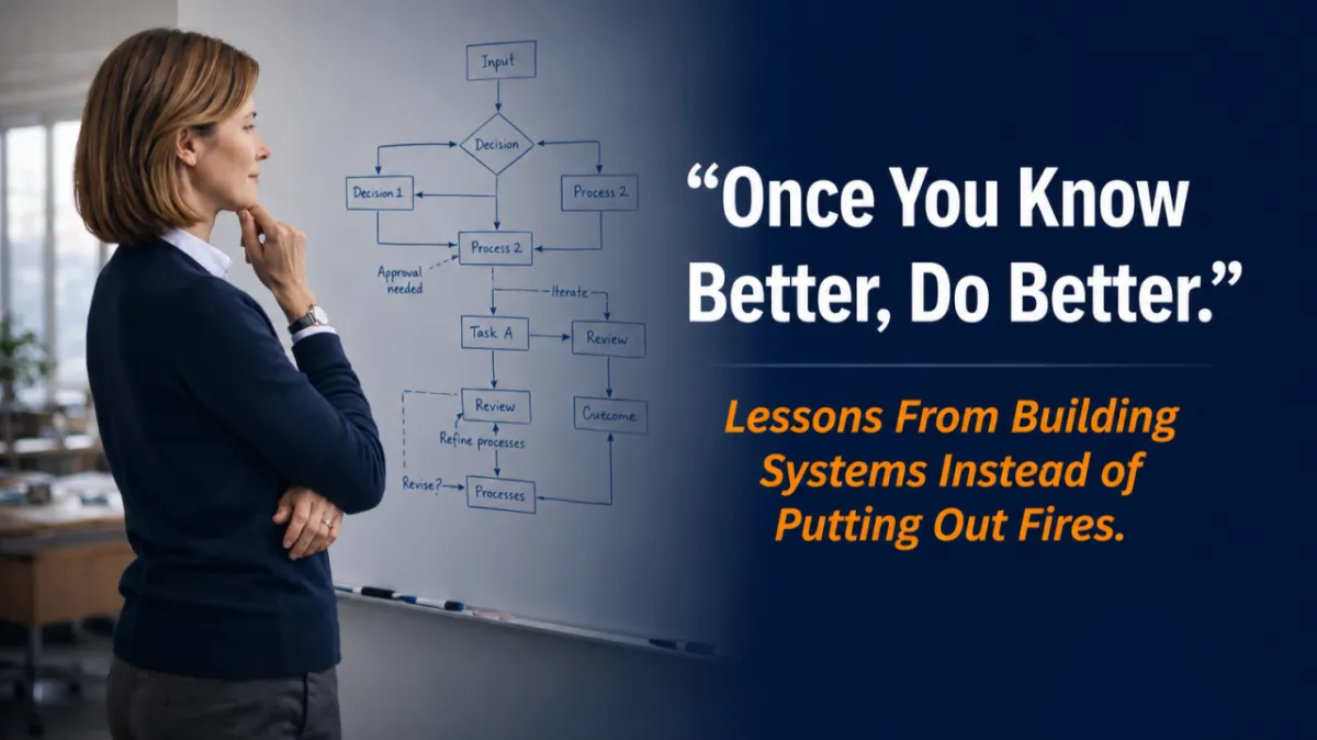 Lessons From Building Systems Instead of Putting Out Fires