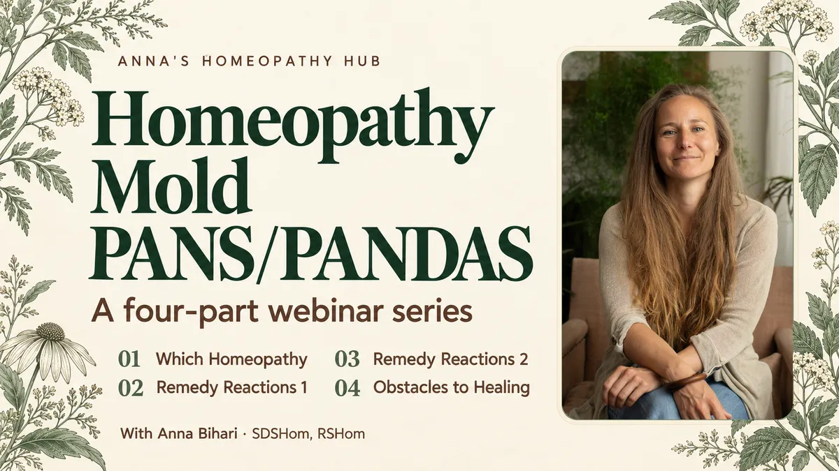 Anna Bihari and Elisa Joulfaian webinar cover image on managing rage symptoms with homeopathy