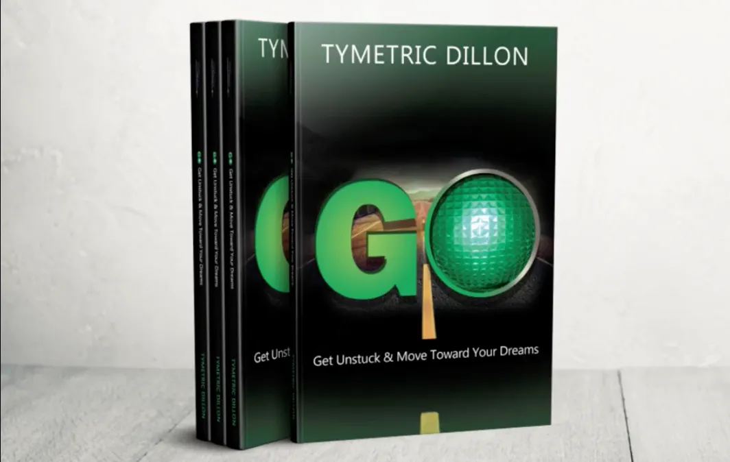 Floating 3D book render of Unstuck by Ty Dillon