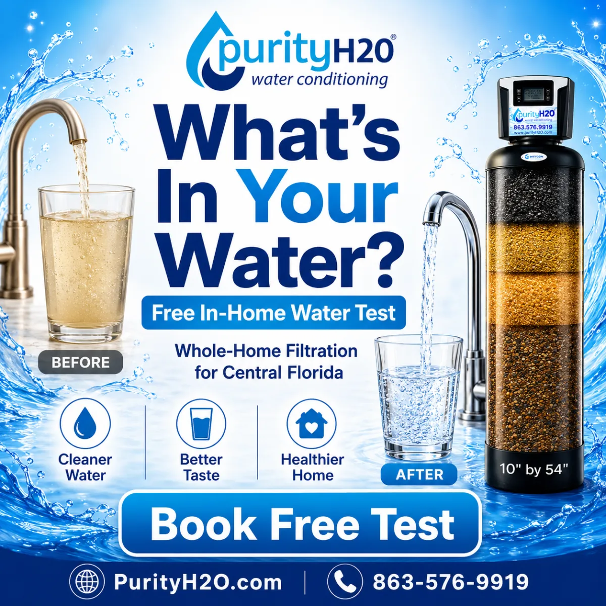 Clean safe water for washing baby bottles in Florida home