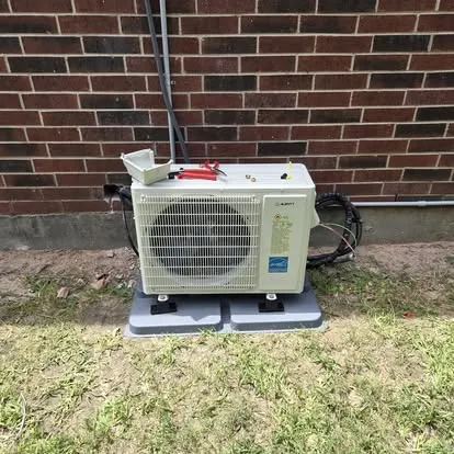 Mini-split outdoor unit featured in the Air Zone Plus portfolio