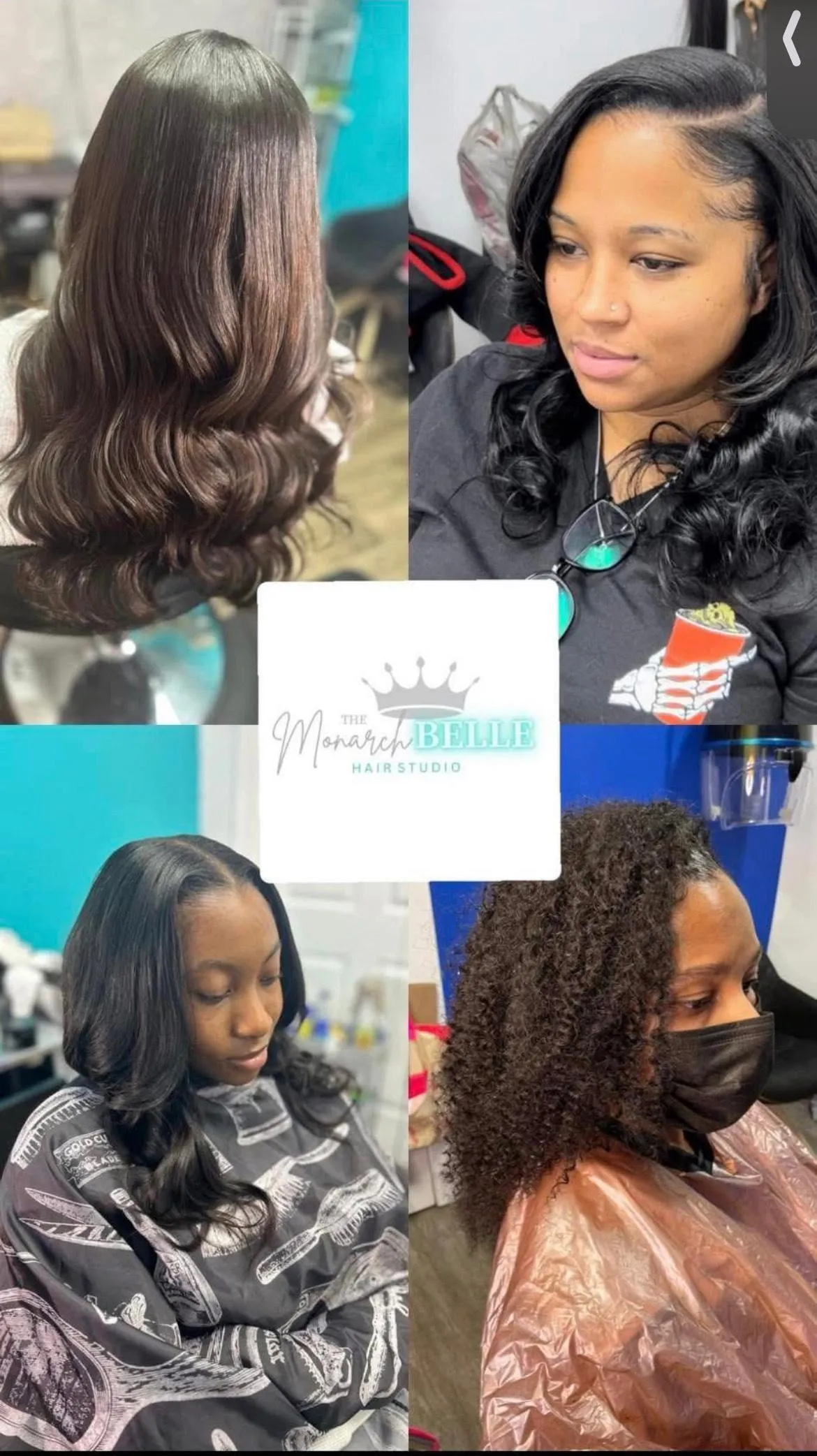 Weaving services; sewinservices, quickweaes, itips, tape ins