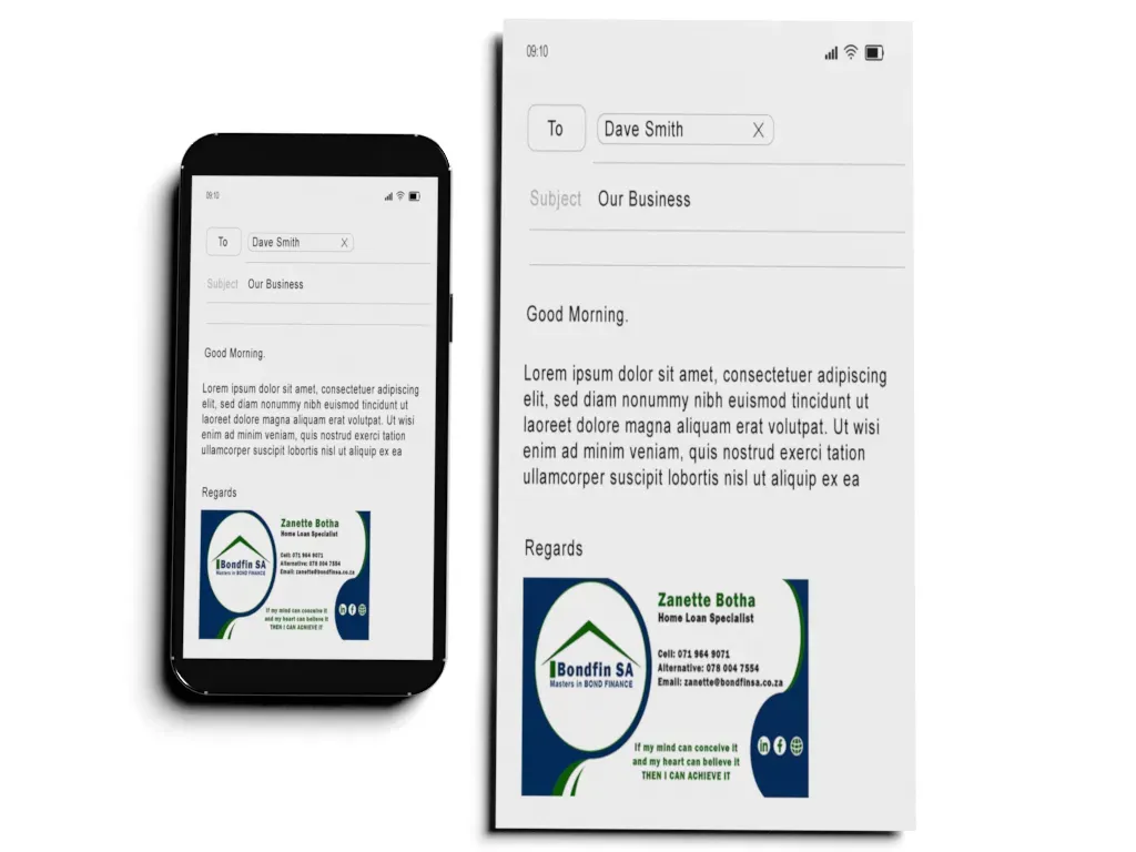 Bondfin SA email signature mockup