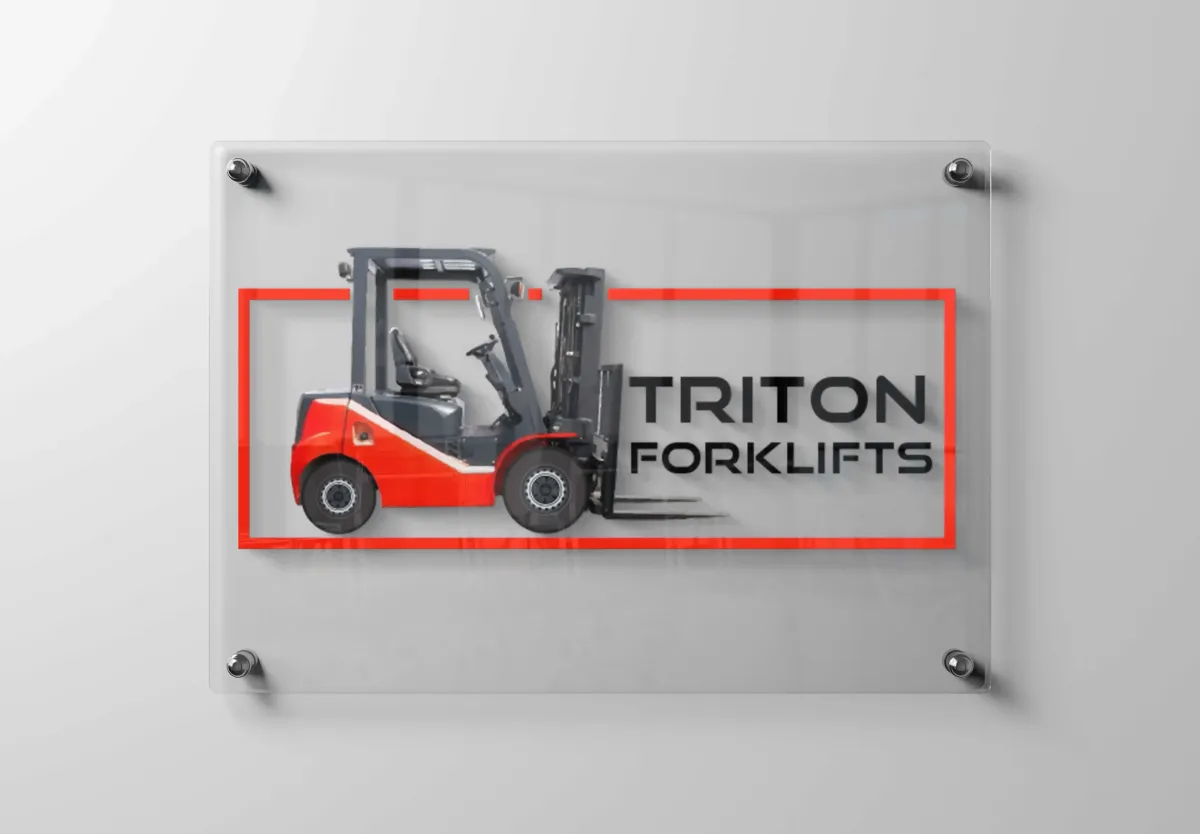 Triton Forklifts logo mockup