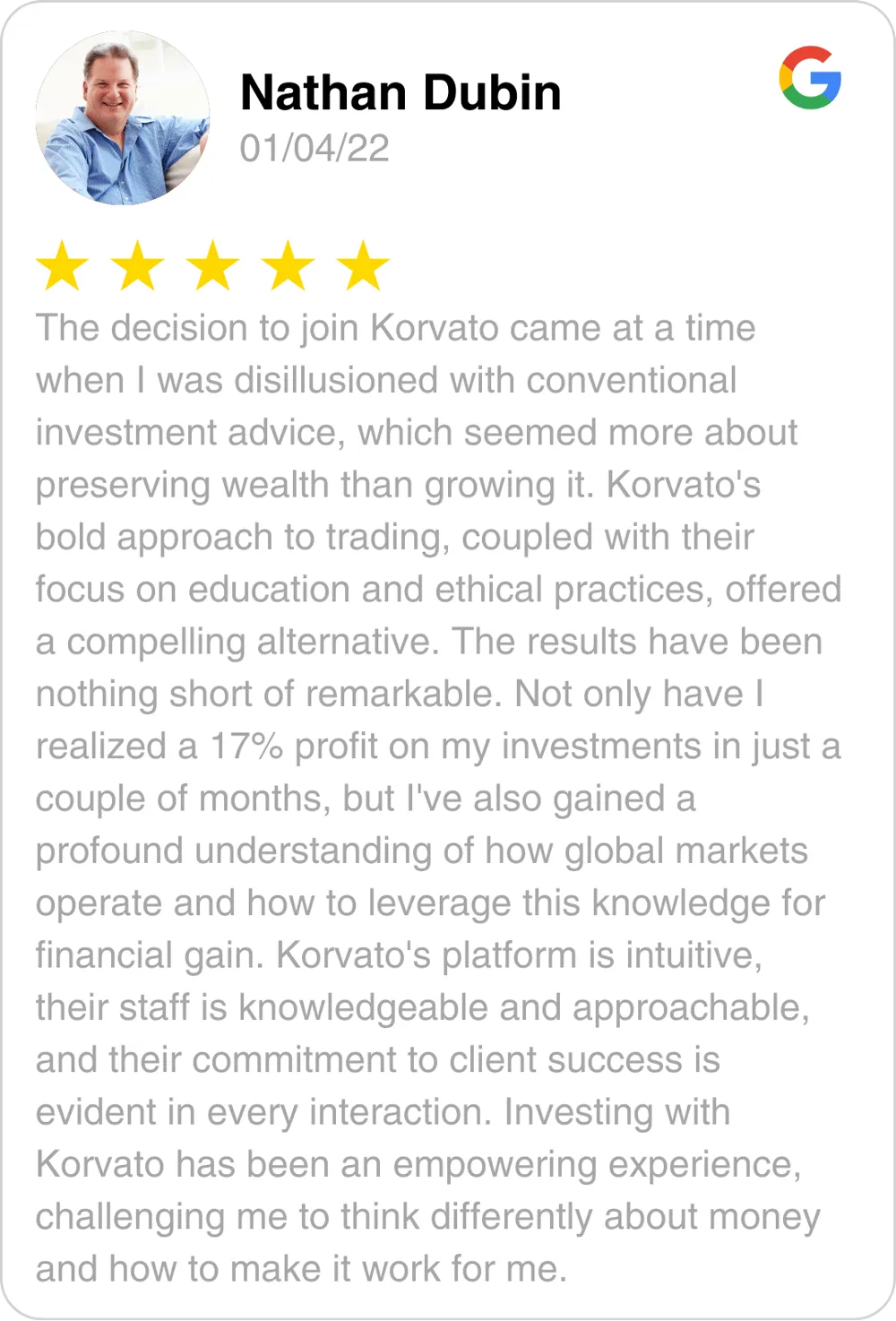 Nathan Dubin Review