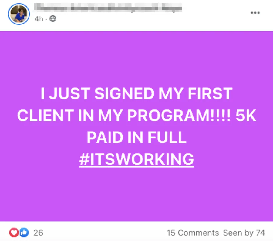 I JUST SIGNED MY FIRST CLIENT IN MY PROGRAM!!5K PAID IN FULL