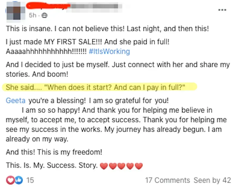She said... "Wen does it starts? And can I pay in full?"