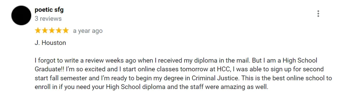 diploma for college or job