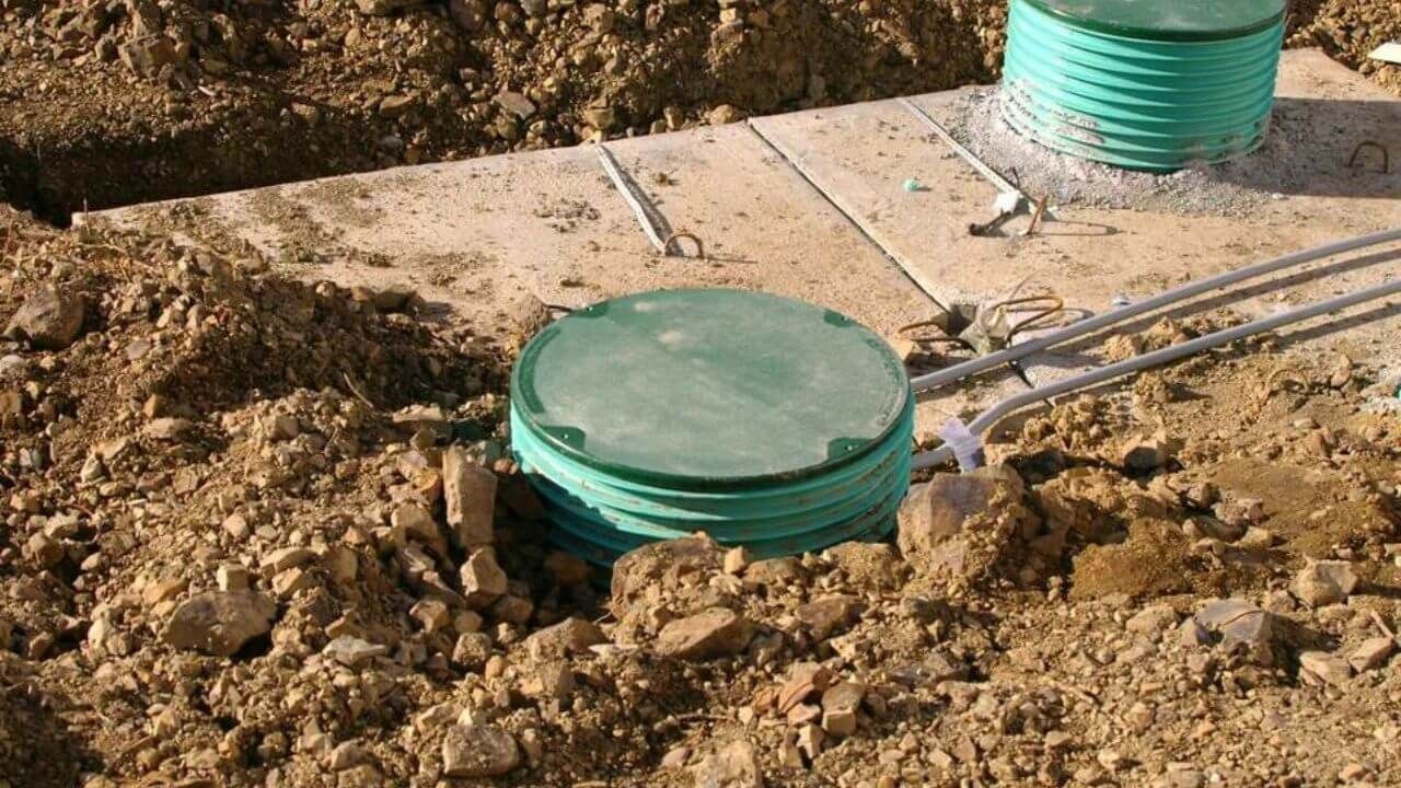 Septic system in the ground