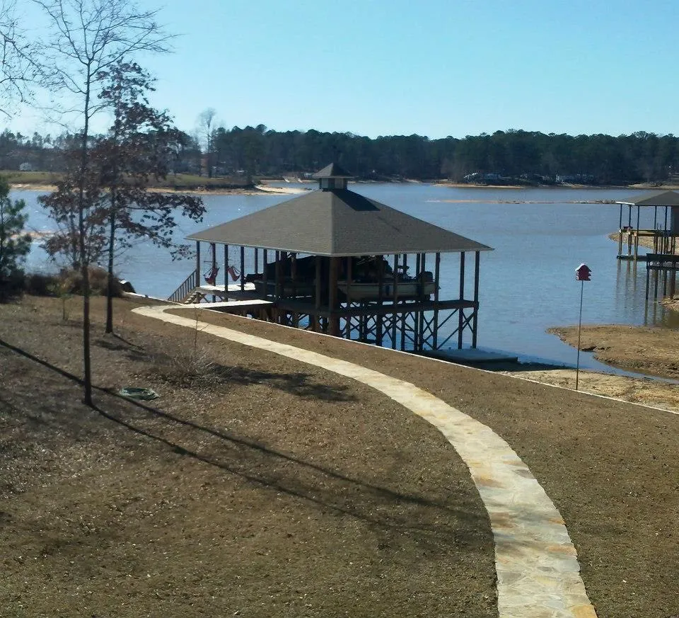 stone walk ways to the lake - smith lake