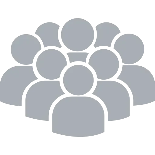 Icon representing satisfied customers and strong community trust.
