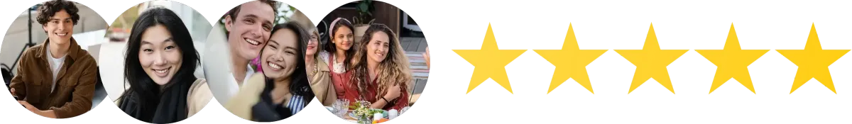 Happy customers leaving 5-star reviews for excellent service quality and trusted local business.