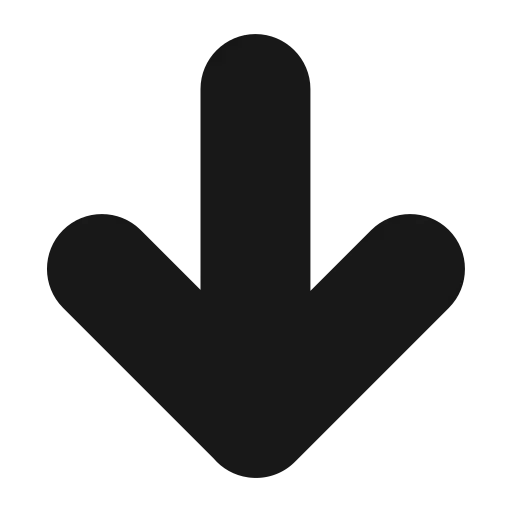 Arrow icon pointing down, guiding users to learn more or take action.