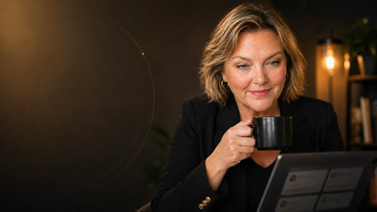 Donna Valdes reviewing a client system