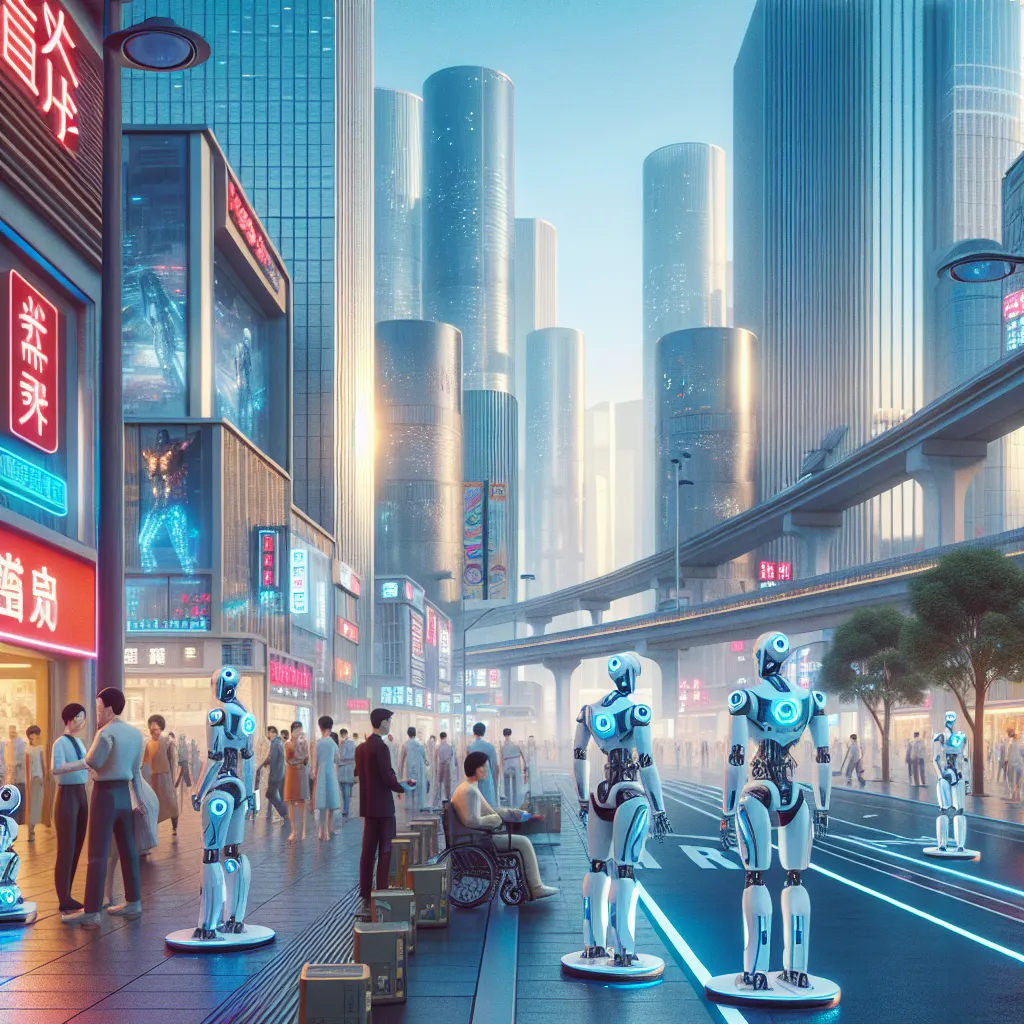 China domina la fabricación de robots humanoides por sus calles.