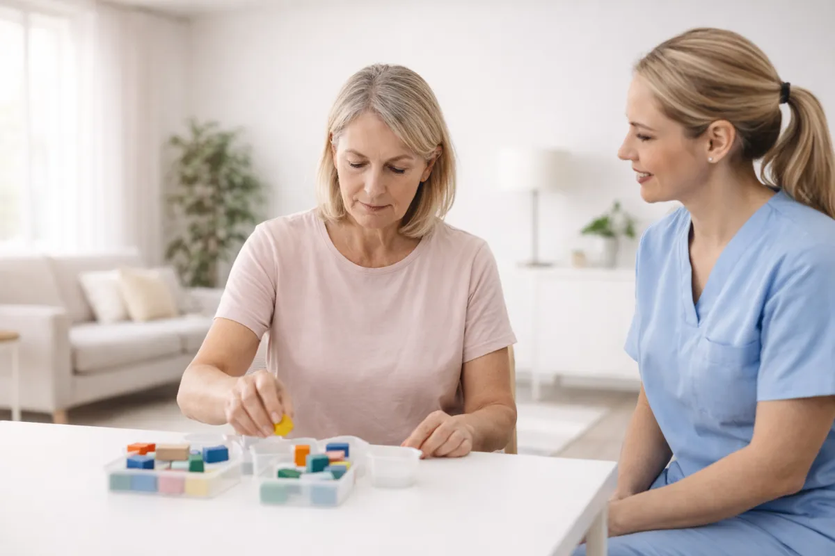 pair of blue-and-white Adidas running shoes